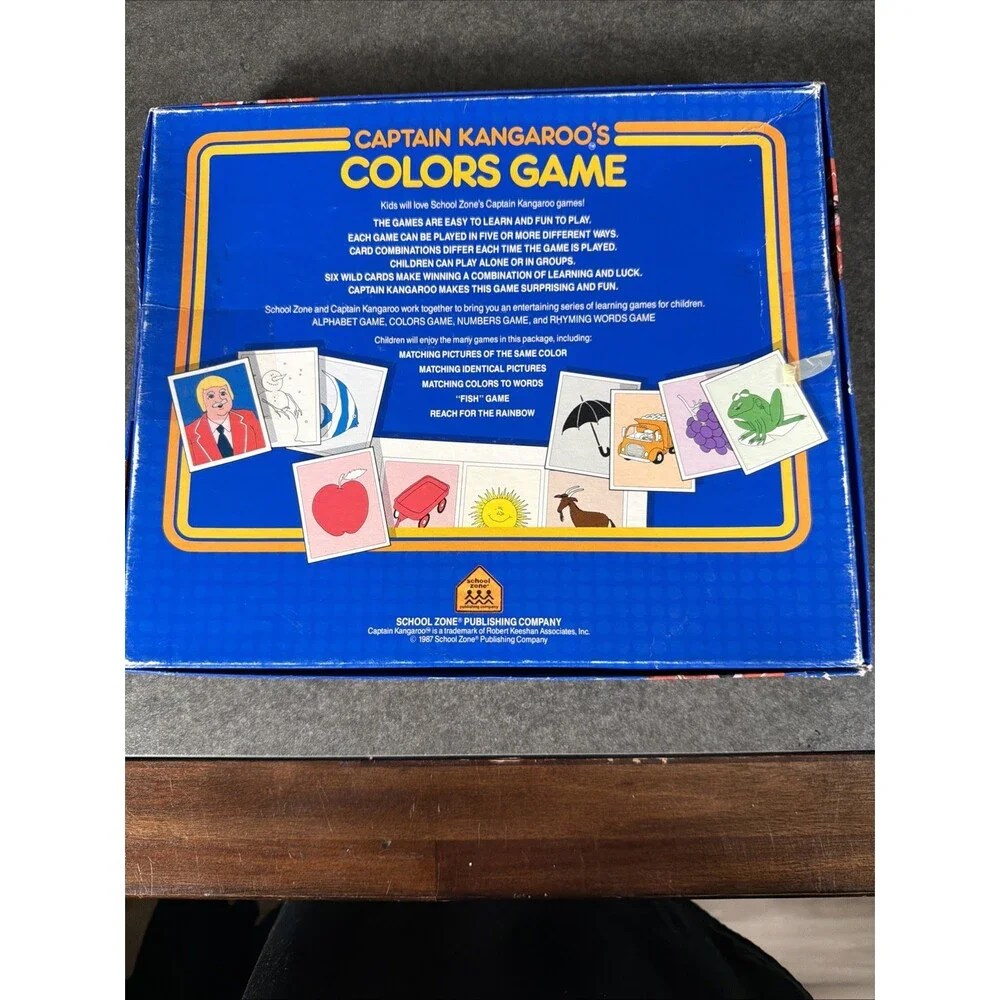 Vintage 1987 Captain Kangaroo’s Colors Game Preschool Learning Game Complete